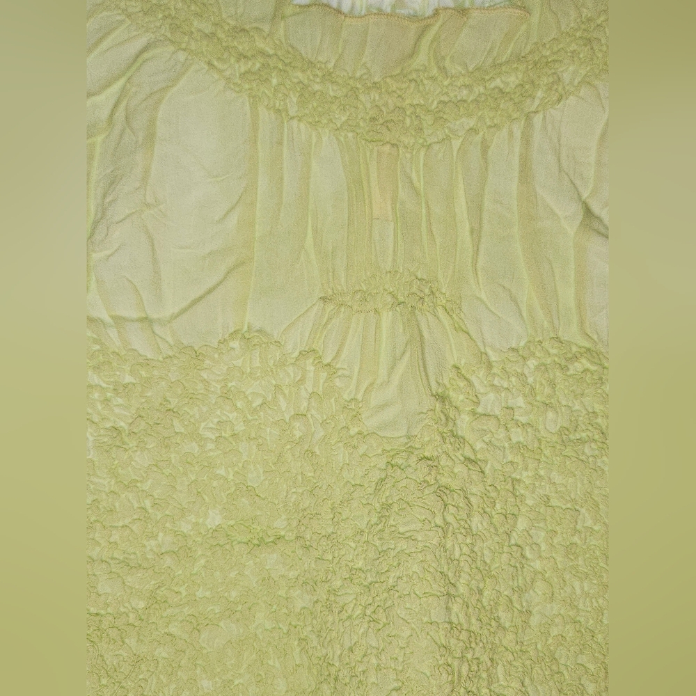 Anthropologie Textured Smocked Tank - Lime - Picture 3 of 8